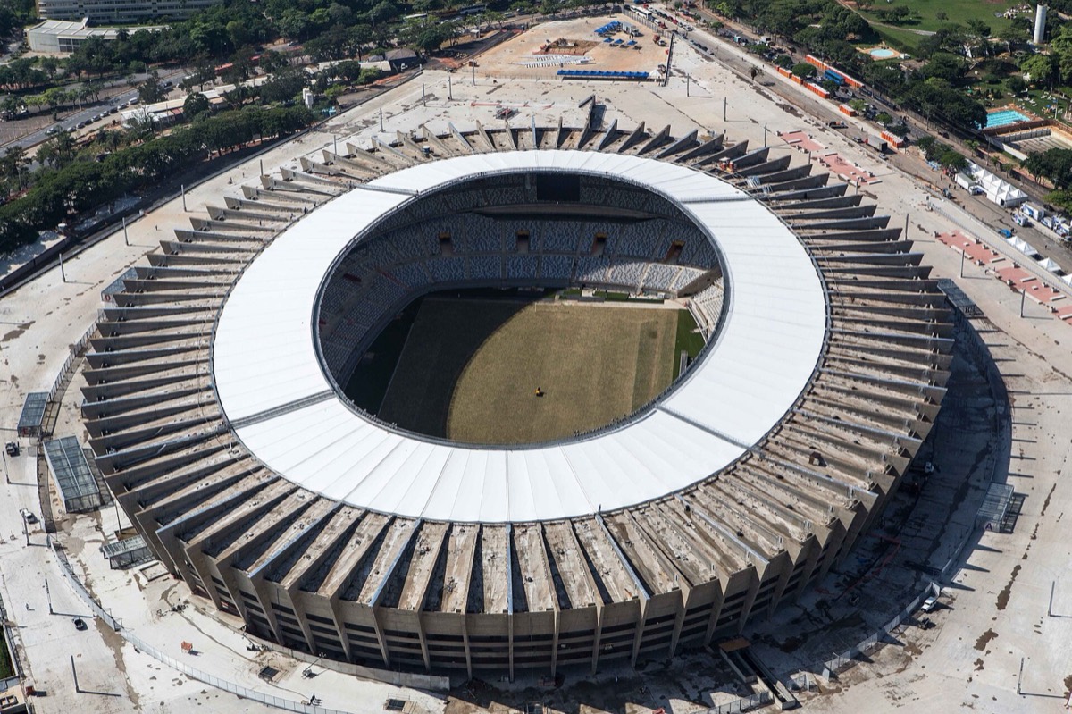 El Mineirão desde el aire, en Belo Horizonte.